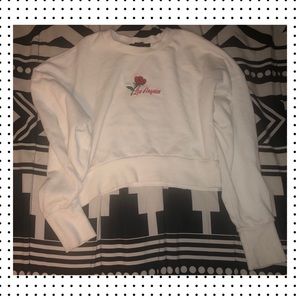 Forever 21 cropped white crew neck